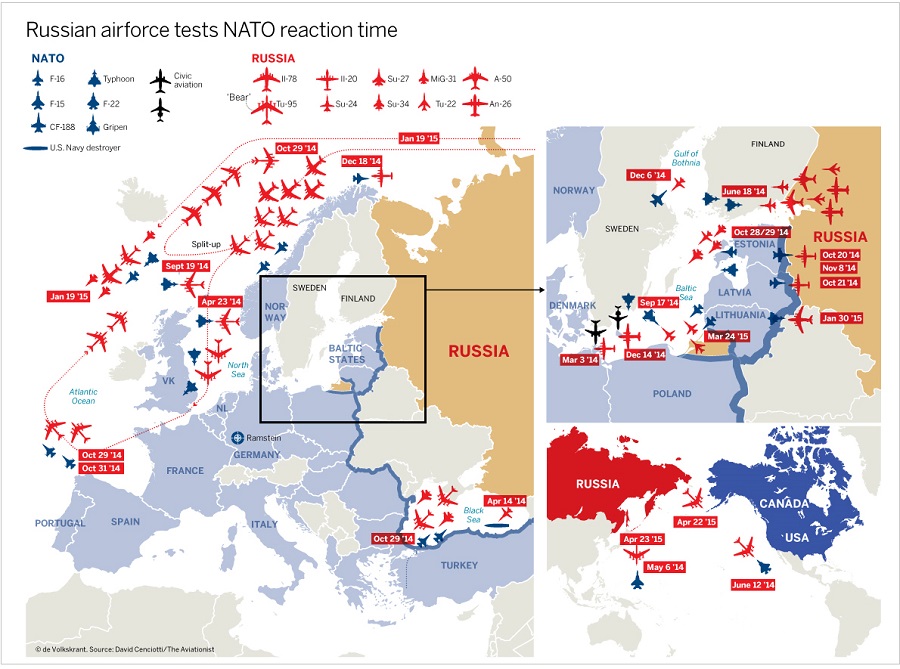 ΧΑΡΤΗΣ-Ρωσία-ΝΑΤΟ-αεροπορικές-παραβιάσεις